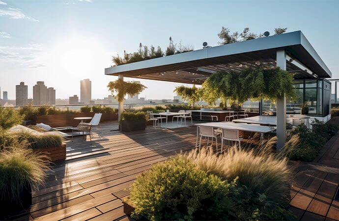 Prix d'une terrasse sur toit : combien prévoir par poste ?