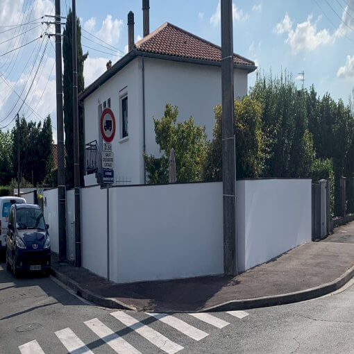 Rénovation d'un mur de clôture à Bordeaux (33)