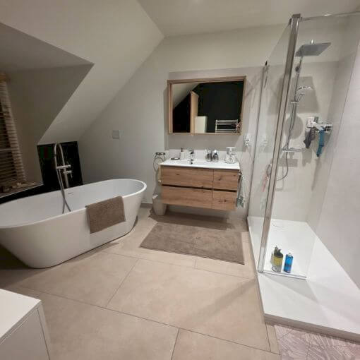 Rénovation d'une salle de bains de 11,40 m² à Saint-Claude-de-Diray (41)