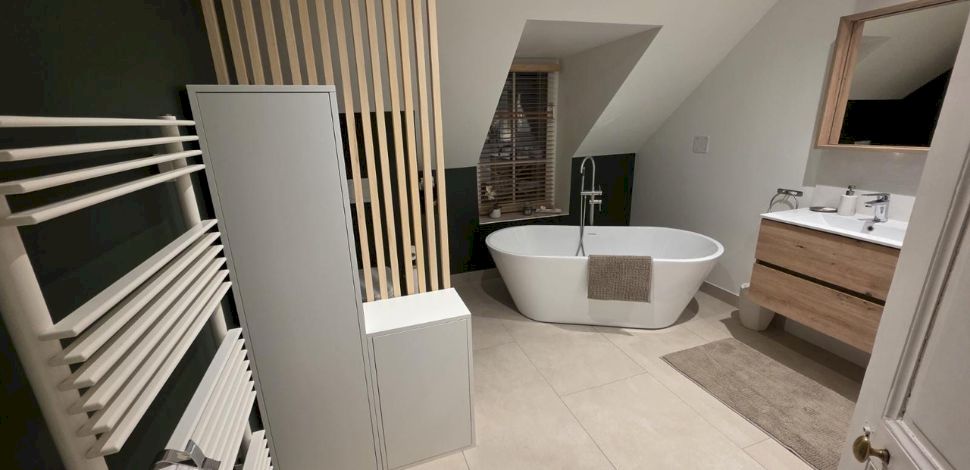 Rénovation d'une salle de bains de 11,40 m² à Saint-Claude-de-Diray (41) - Avenir Rénovations