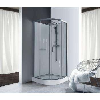 Cabine de douche Kara 1/4 de rond 90 portes coulissantes verre transparent avantage - L11KA8Q0101 -  blanc