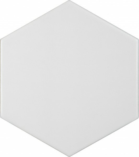 CERAMIQUE DECO - Carrelage Mur Hexagonale - Blanc Mat - 17x15 - Réf.CEBL23