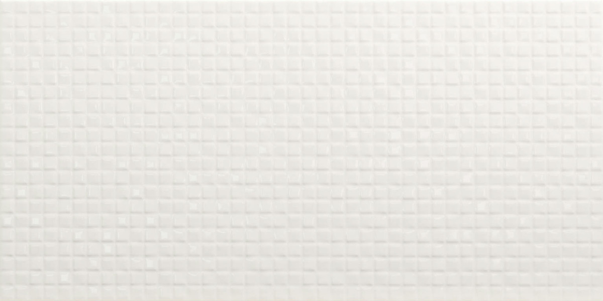 CLEAR - Carrelage Mur Effet Uni - White Mosaic Brillant 25x50 - Réf.219209