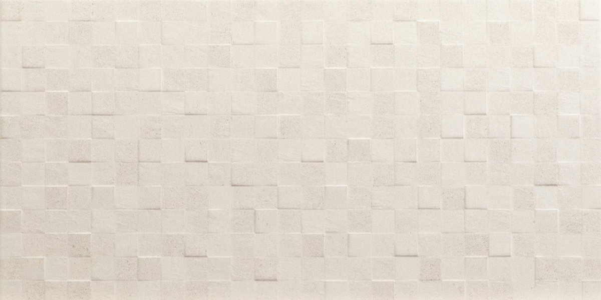 DOME - Carrelage Mur Effet pierre - White Décor 25x50 - Réf.217223