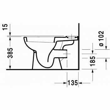 DURAVIT - Pack WC au sol 3 en 1 D-Code abattant standard - 0130090001