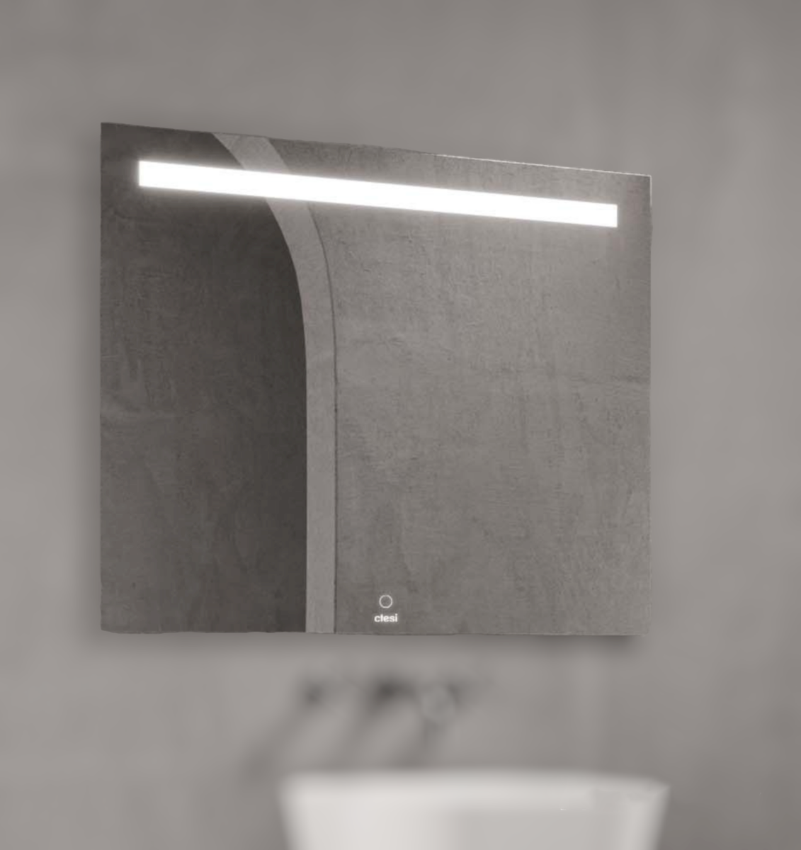 FELT - Miroir avec LED intégrée et désembuage 100cm - Ht 65cm - Réf. BL5006730