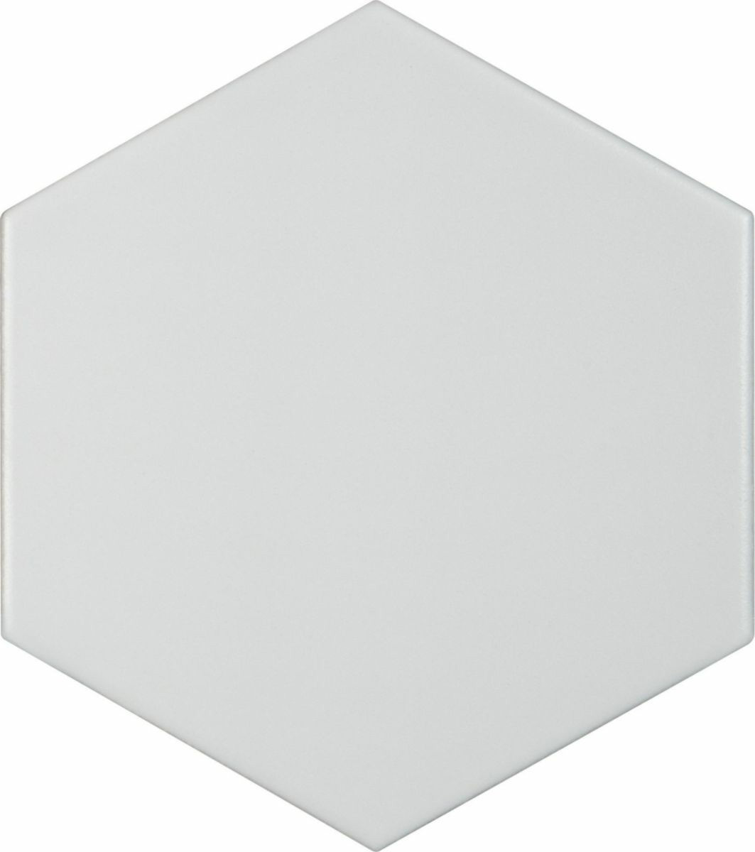 Grès cérame Bati Orient blanc mat hexagone 14 x 16,3 cm CEBL23