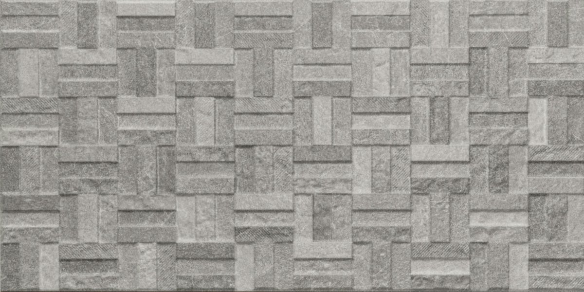 LAKESTONE - Carrelage Mur Effet pierre - Grey Décor 30x60 - Réf.222118
