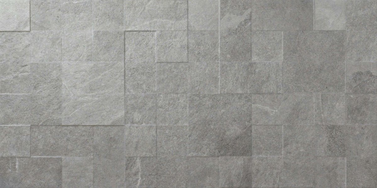 LAVA - Carrelage Mur Effet pierre - Grey Mosaic 45x90 - Réf.202205