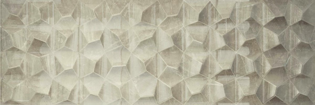 MARBLE+ - Carrelage Mur Effet marbre - Cream Breccia Décor 29.5x90 - Réf.188212