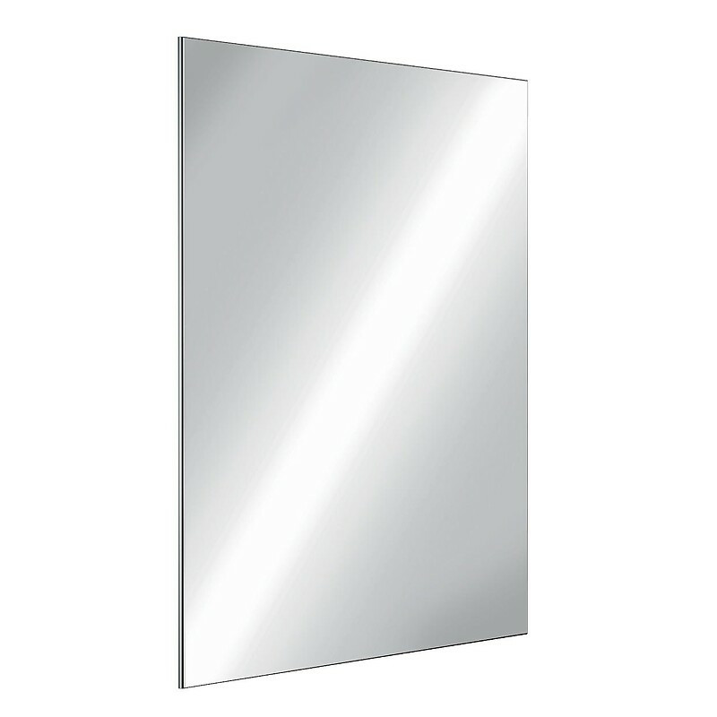 Miroir de toilette Inox poli incassable rectangulaire