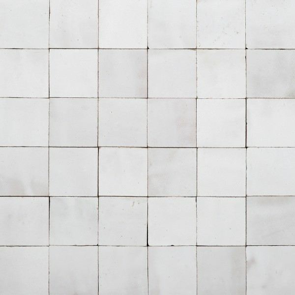 MOSAIQUES TERRE CUITE - Carrelage Mur Zellige -30x30 cm - Blanc - Réf. ZEBL05