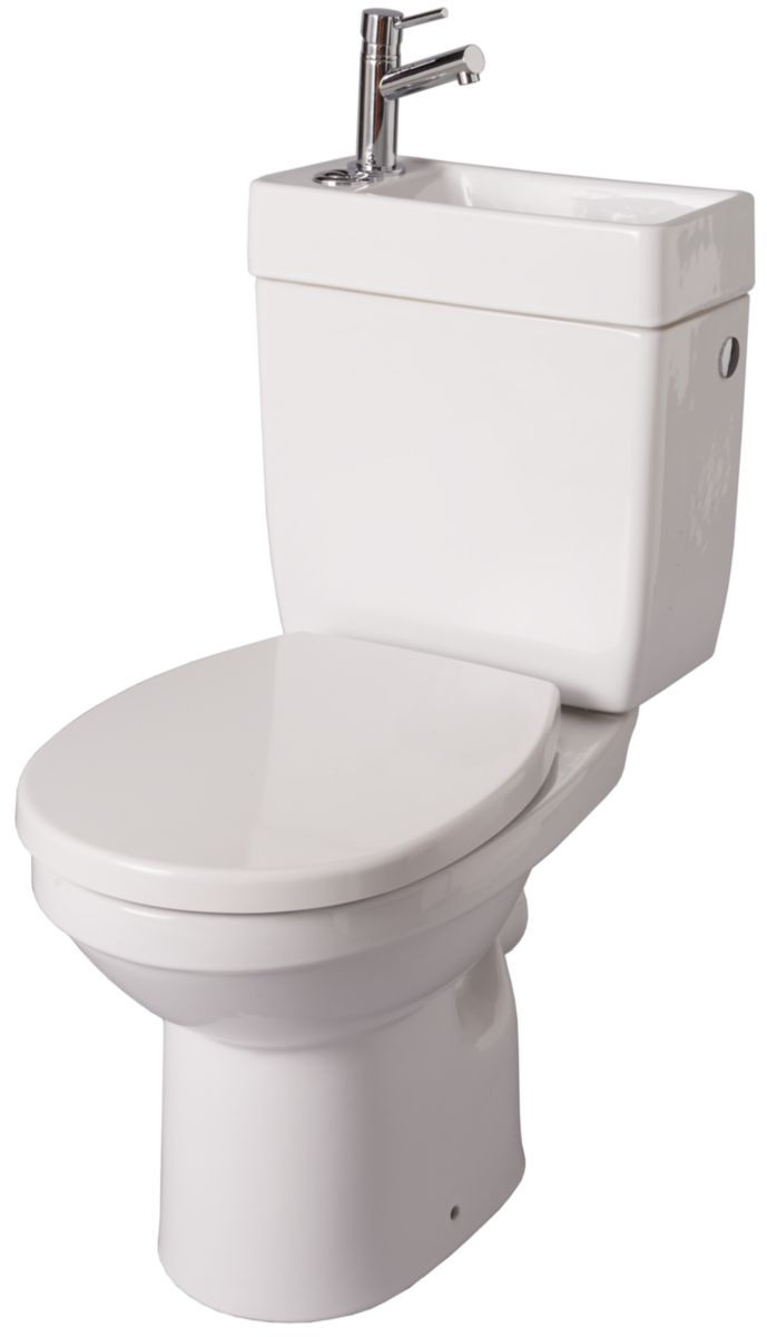 Pack WC avec Lave-mains intégré DOPPIO 2 blanc - réf 6577202