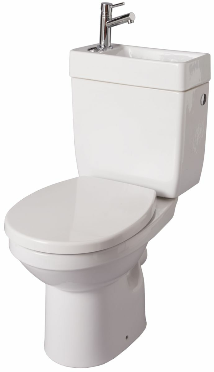 Pack WC avec Lave-mains intégré DOPPIO 2 blanc - réf 6577202