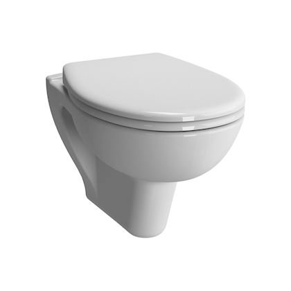 Pack WC suspendu sans bride (VitrA Flush 2.0), 52 cm, abattant Duroplast S20 - Réf.