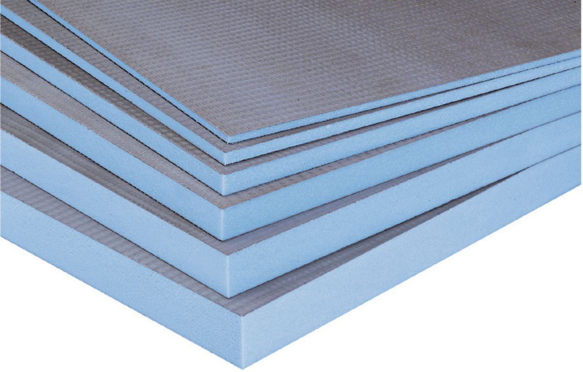 Panneau de construction wedi standard - polystyrène extrudé - ép. 12,5 mm - 2,5x0,6 m - Réf. 010000012