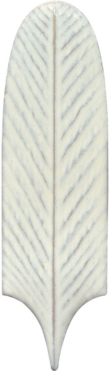 SERIE FEUILLE - Carrelage Sol Céramique DECO - Blanc - 19.5x5.7 cm - Réf. cebl45