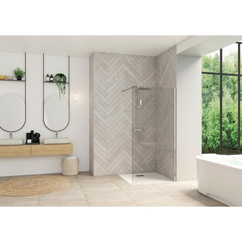 Smart Design Solo - Paroi de douche avec barre de renfort Walk In