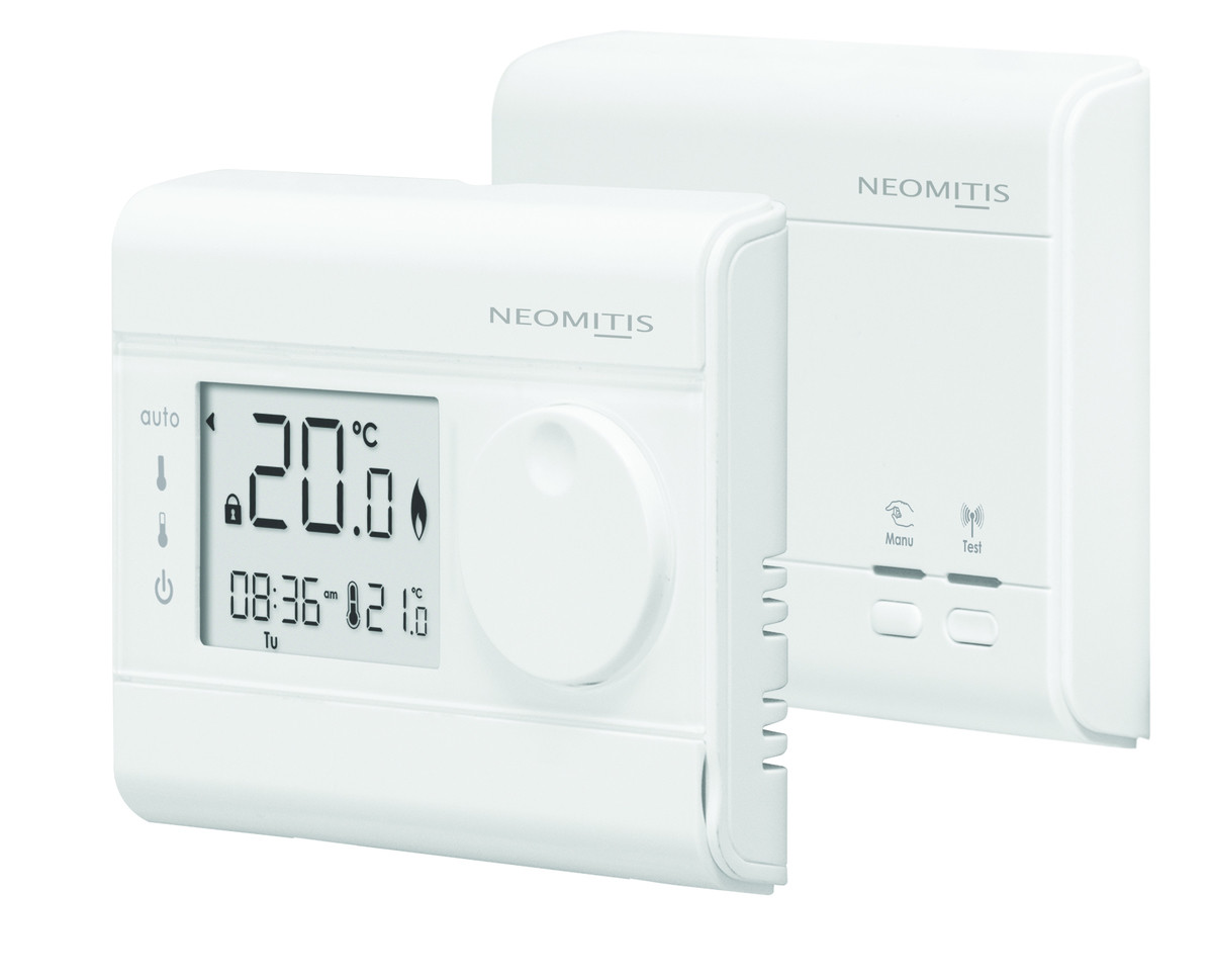Thermostat radio prog digital - Blanc